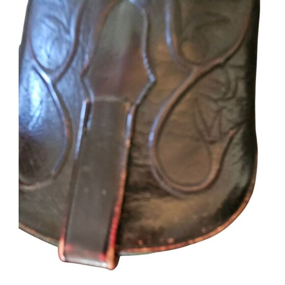 Vintage Custom Black Jack Dark Cherry Leather Handmade in the USA Cowboy Boots main image 12